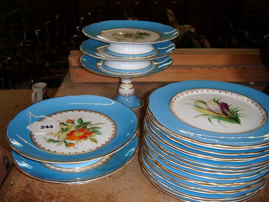 Victorian part dessert service fruit